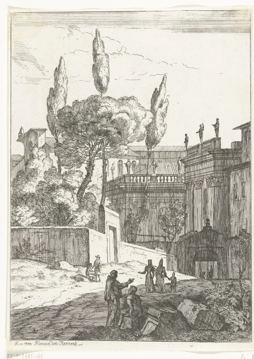Paesaggio all'italiana con edifici e figure antiche - Rijks Museum, Amsterdam